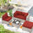 9-Piece Outdoor Cushion Cover Set (Set Of 3 Seats , 5 Backs, 1 Footrest)， Only Covers-119806064