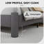 Ensemble de lit plateforme tapissier 2 pièces Boucle-797335840-797335841