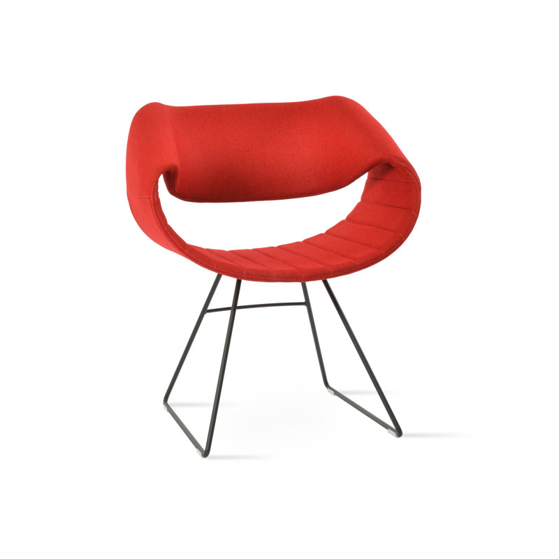 Fauteuil Seminyak, Noir, Rouge