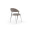 Chaise d'appoint Geneva en acier inoxydable gris