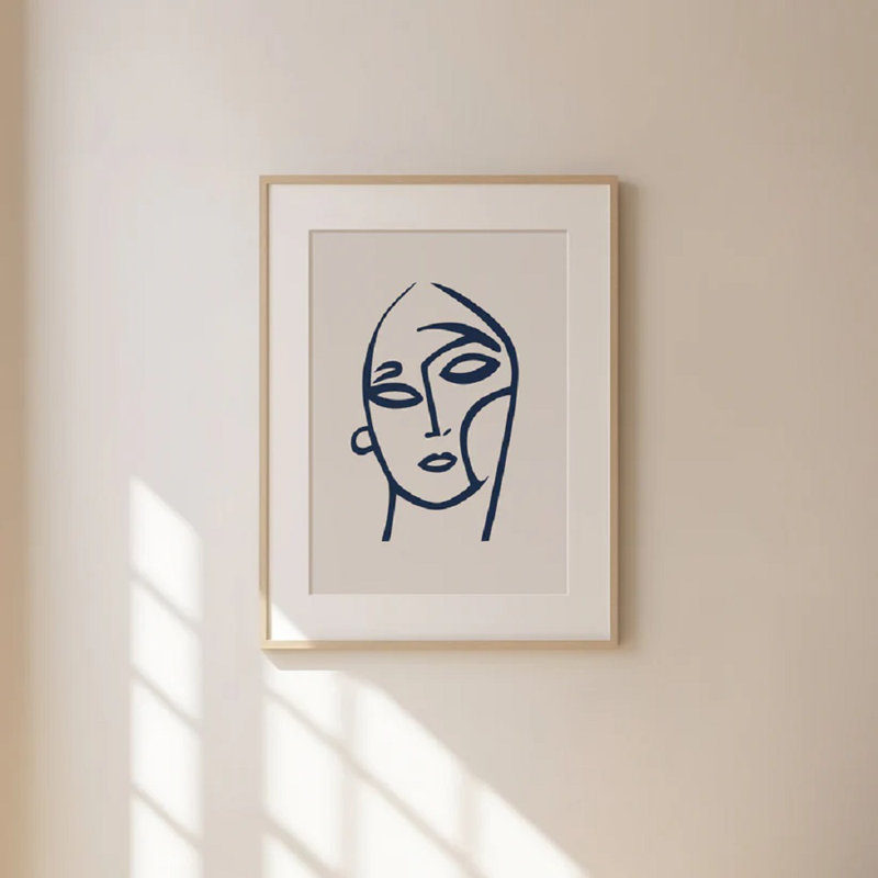 Abstract Blueface Print 1, 60cm H x 42cm W