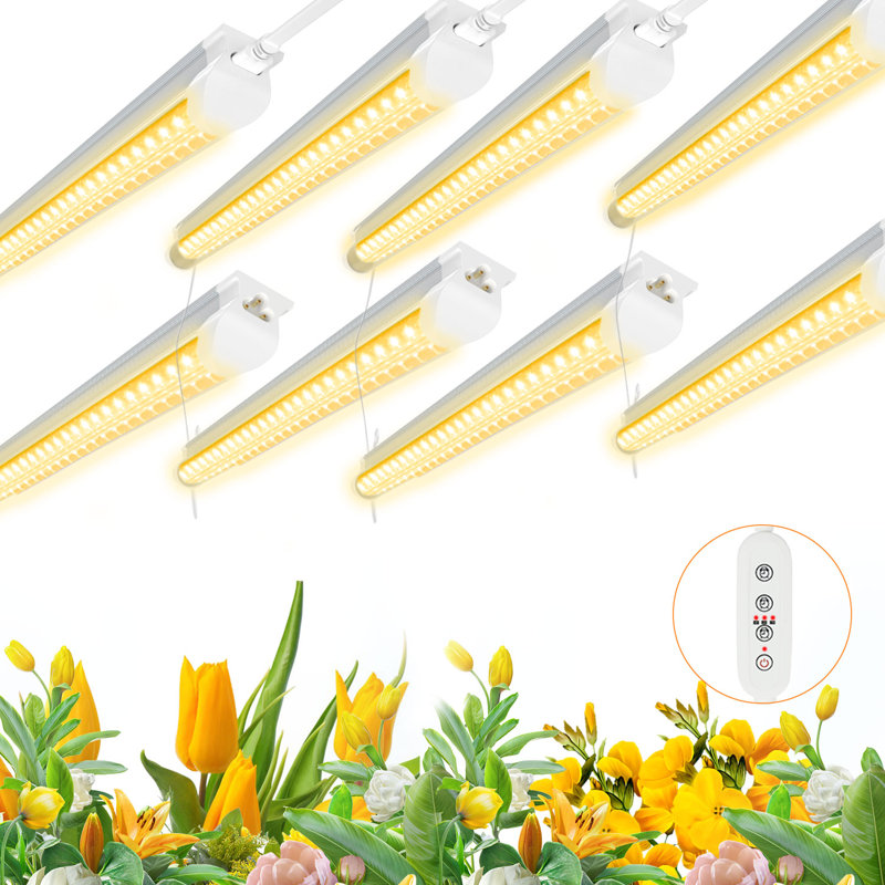 Lampe de culture d'intérieur à DEL T8 de 2 pi, Jaune