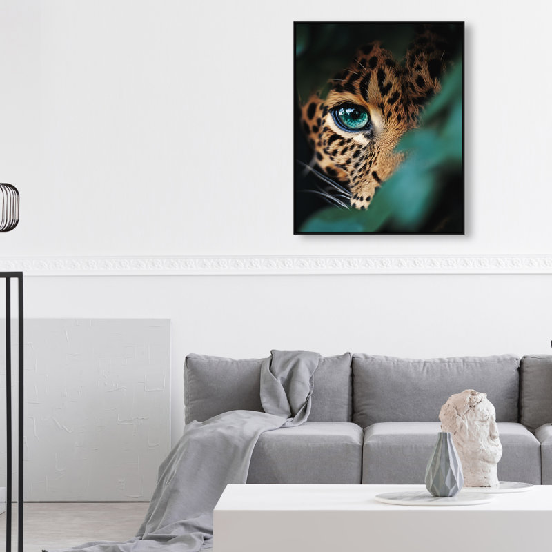 Jungle Watcher I Animals Canvas Print by Oliver Gal, Black Frame, 16 x 20, 31"H x 37"W, Black Floater Frame
