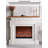 French retro electric fireplace with simulated flames