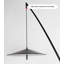 Luminaire de plancher diagonal avec abat-jour noir