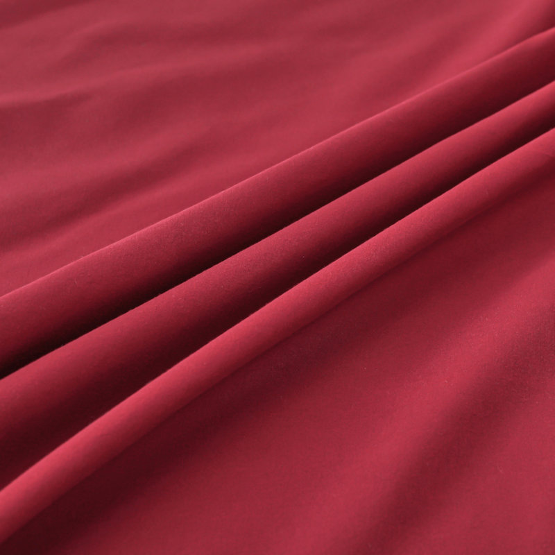4 Piece Cotton Blend Printed Comforter Set Wine Red Queen