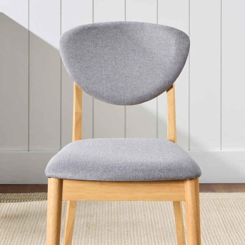 2-Piece Dining Chair, Charcoal, Walnut