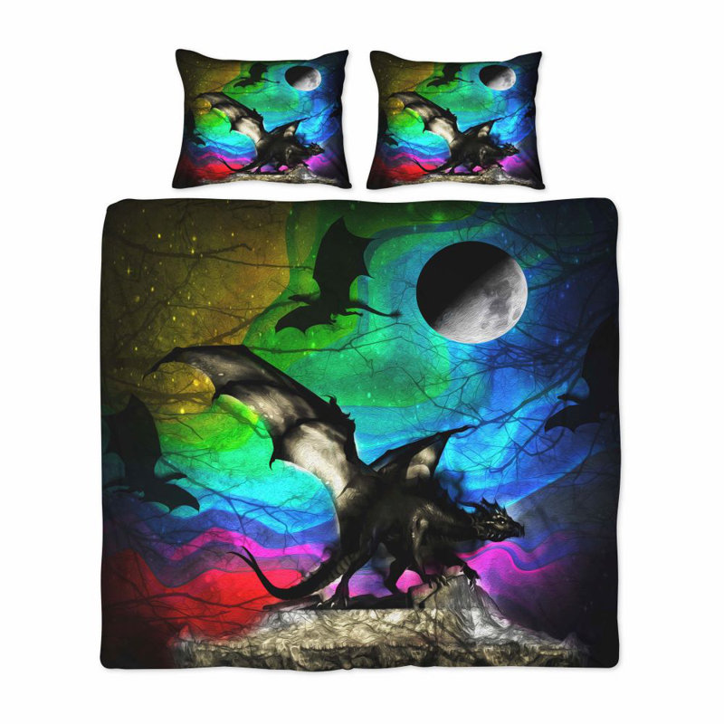 Ensemble de housse de couette Abstract Dragon, Housse de couette pour très grand lit et 2 très 