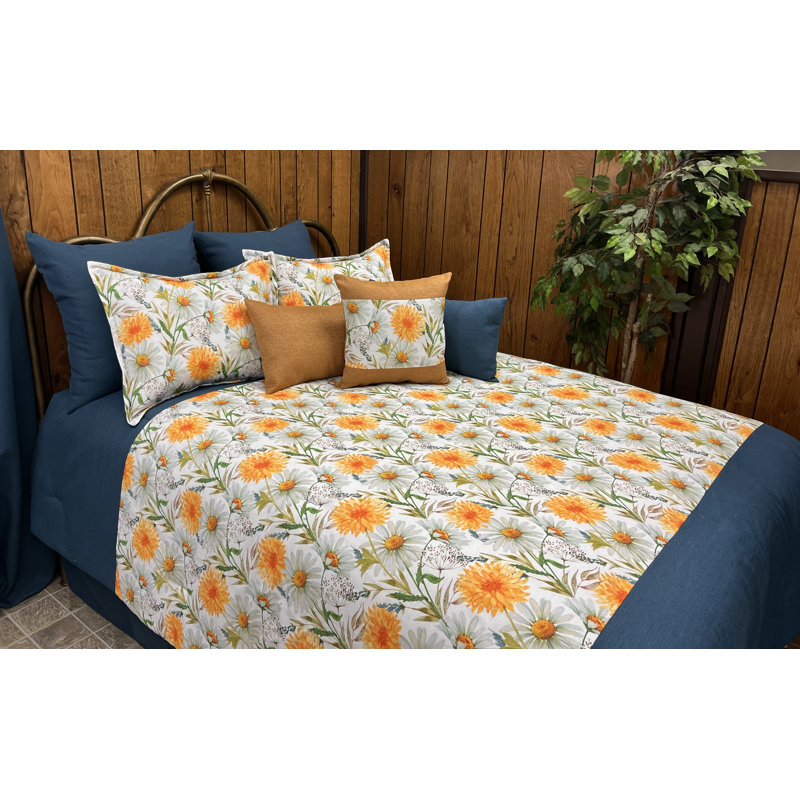 Daisy Daisies daybed set, Daybed Comforter + 2 Standard Shams