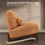 Sherpa Upholstered Accent Lounge Chair With Wood Leg-1858859654