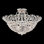 Rivendell 6 Light 20In X 13.5In Semi-Flush Mount In Antique Silver And Radiance Crystal