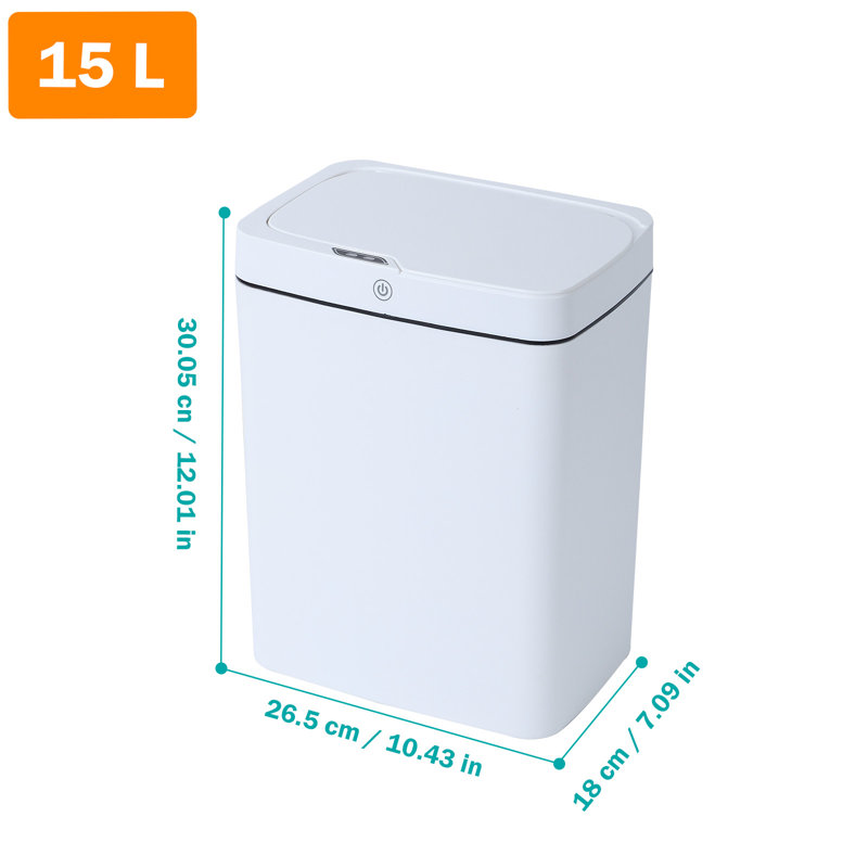 3-Mode 18L Motion Sensor Trash Can (Battery-Powered), 15 Gallons