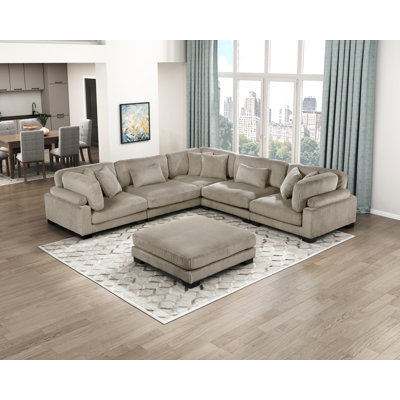 Canapé modulaire avec repose-pieds 6 pièces Koah Beth