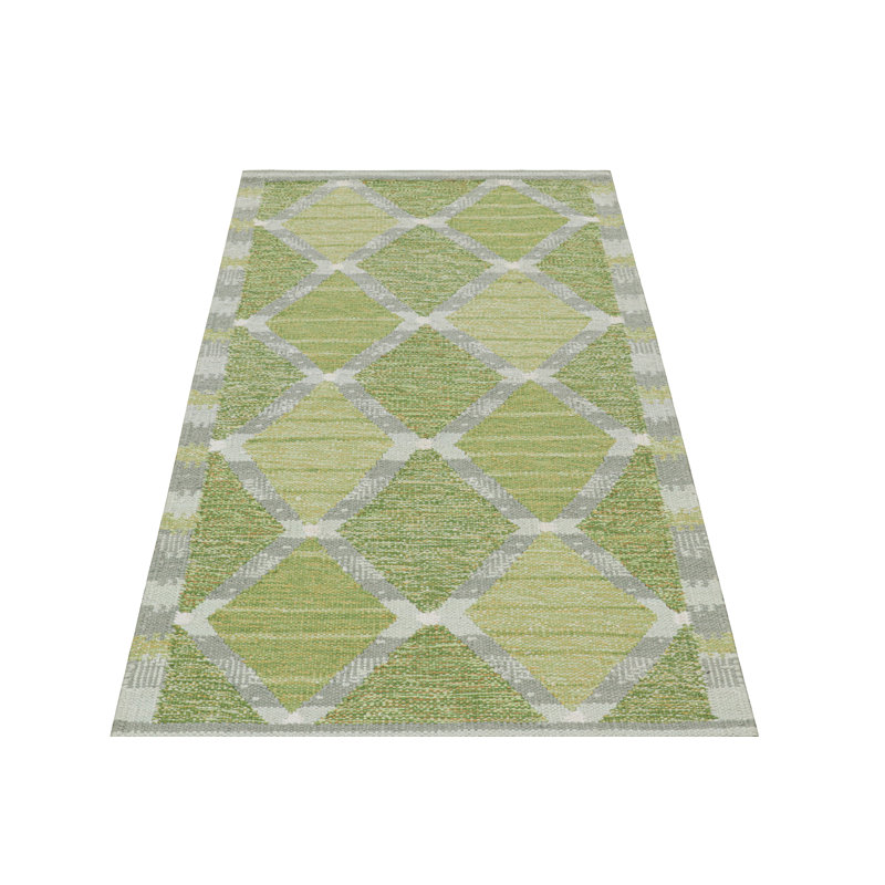 Scandinavian Cotton Geometric Area Rug, Runner 3' x 10'