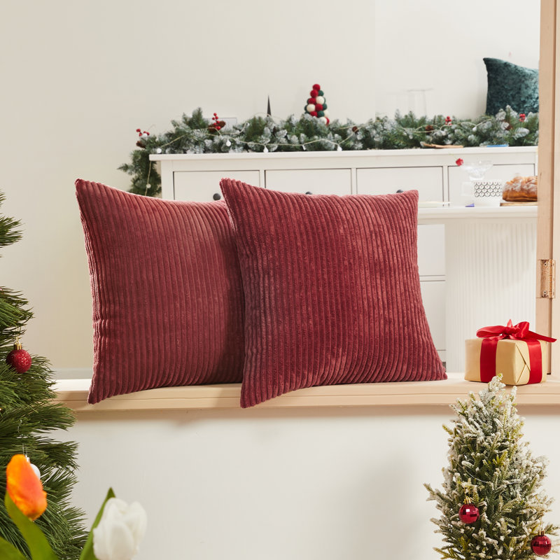 Avah Scatter Cushion Cover, 51cm H x 51cm W x 1cm D, Wine Red