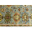 Grand tapis oriental de style tribal géométrique bleu clair 8 x 10 Chobi | Taille exacte: 7 pi 11 po x 9 pi 10 po-403366234