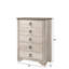 Commode à 5 tiroirs en bois flotté de style chalet vieilli 1Pc