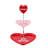 24" Tiered Candy Heart Cupcake Plate
