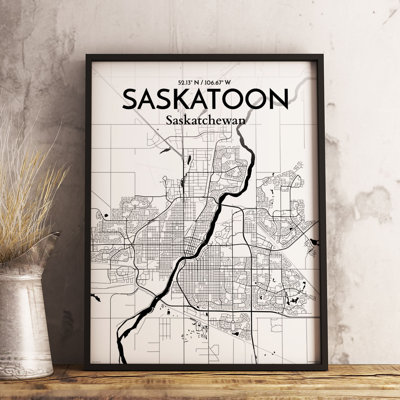 « saskatoon city map », impression