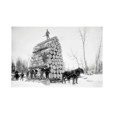 «Timber Logging, Late 19e Century», reproduction d'art sur toile tendue