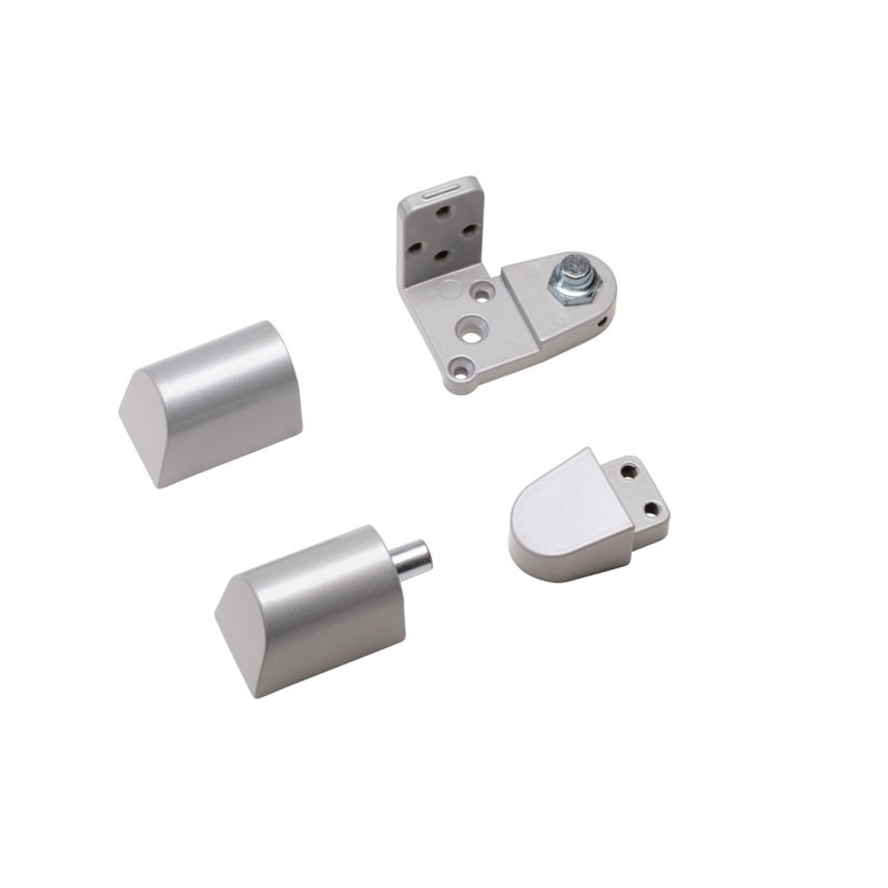 Silver Aluminum Left Hand Offset Pivot for Doors