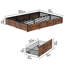 Grand lit plateforme avec rangement et pied de lit et 4 tiroirs sous le lit, brun-400073674-346622722