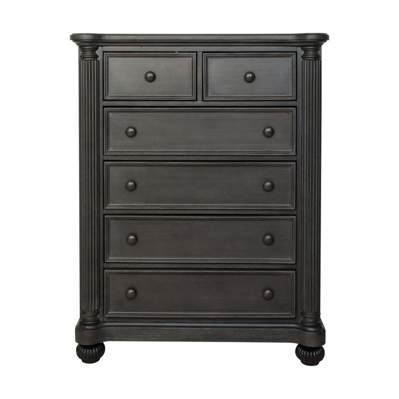 Brister 5 Drawer Chest, Black