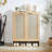 Rattan Shoe Cabinet With Doors-1132191489
