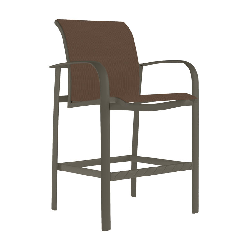 Laguna Outdoor Bar Stool, Cobble Stone, Mocha