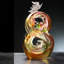 LIULI Crystal Art Crystal Bunny Sculpture, Rabbit, Lucky No. 8, "Ascending Road Of Splendor"