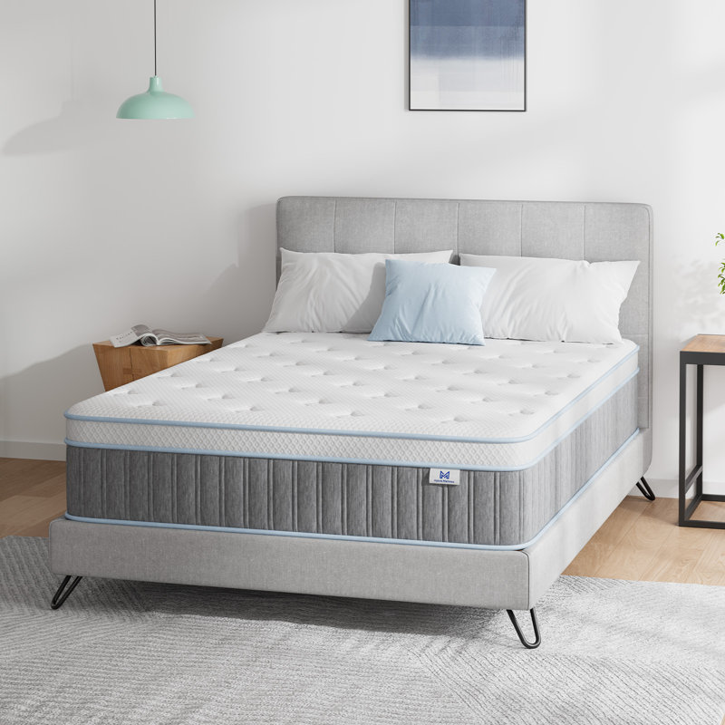8''/10''/12'' Medium Gel Hybrid Mattress, Spring In A Box, OEKO-TEX® Certified, 8", Full