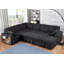 Canapé-lit modulaire avec lit escamotable Lit convertible moelleux en velours côtelé avec rangement et accoudoirs de rangement-840702979