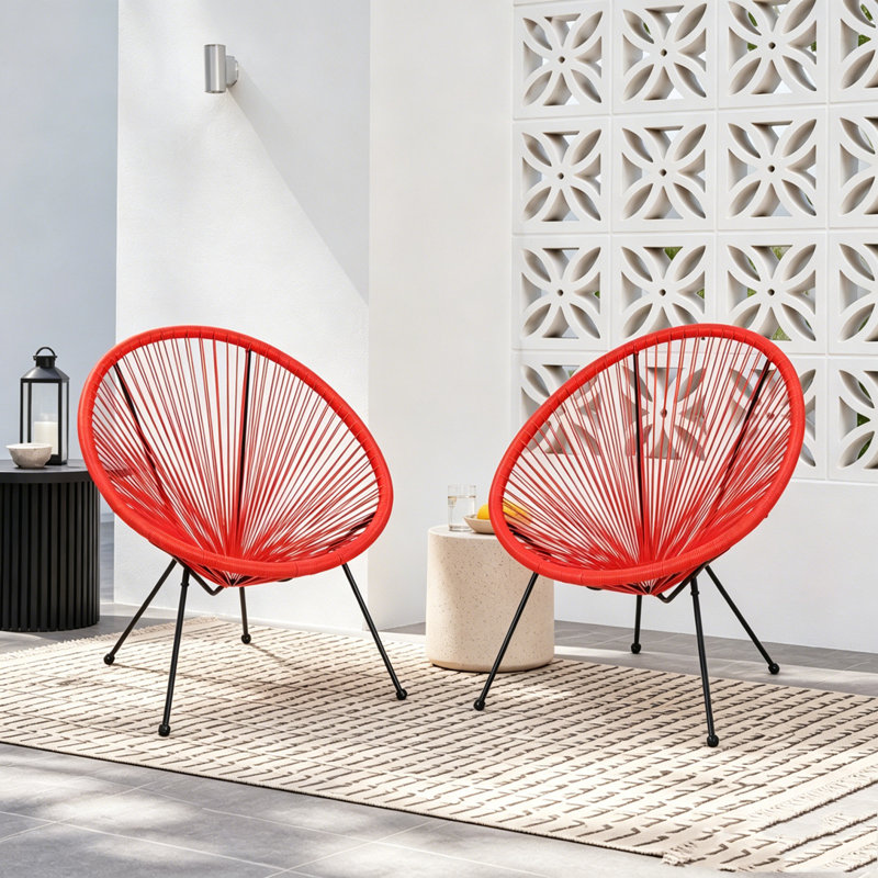 Ensemble de chaise longue de patio, Orange