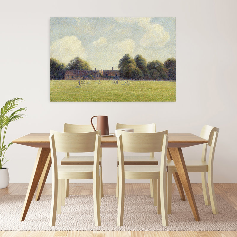 Hampton Court Green, affiche murale de cricket abstraite et contemporaine, style impressionniste, style Hampton Court Green