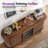 70" Mid-Century Modern Coffee Bar Sideboard With Beverage Fridge, Adjustable Shelves, And Storage For Dining Room Or Living Room, Walnut-738279926