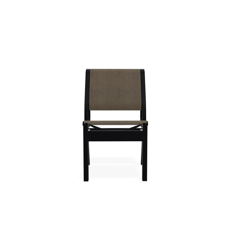 Leeward Outdoor Dining Chair, Black, Kora