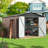 Outdoor Metal Shed Storage with Updated Frame Structure and Lockable Doors-101509807