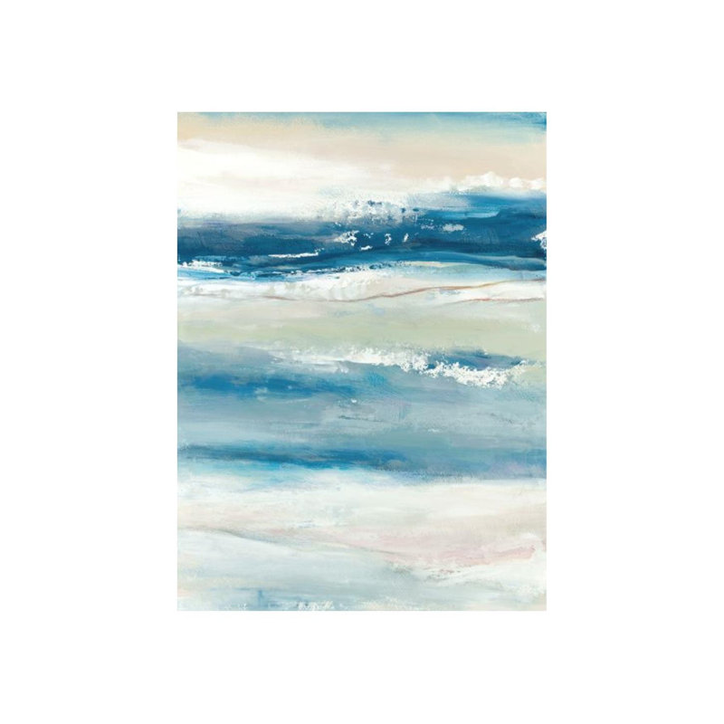 Blue Breeze Painting by Sara Brown, 33" H x 24" W, Glass Coat