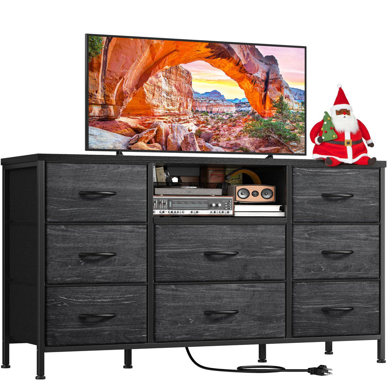 Alfie-Thomas 8 - Drawer Dresser, Black