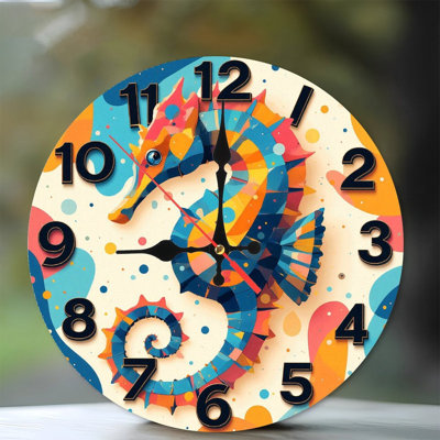 Horloge murale colorée artistique