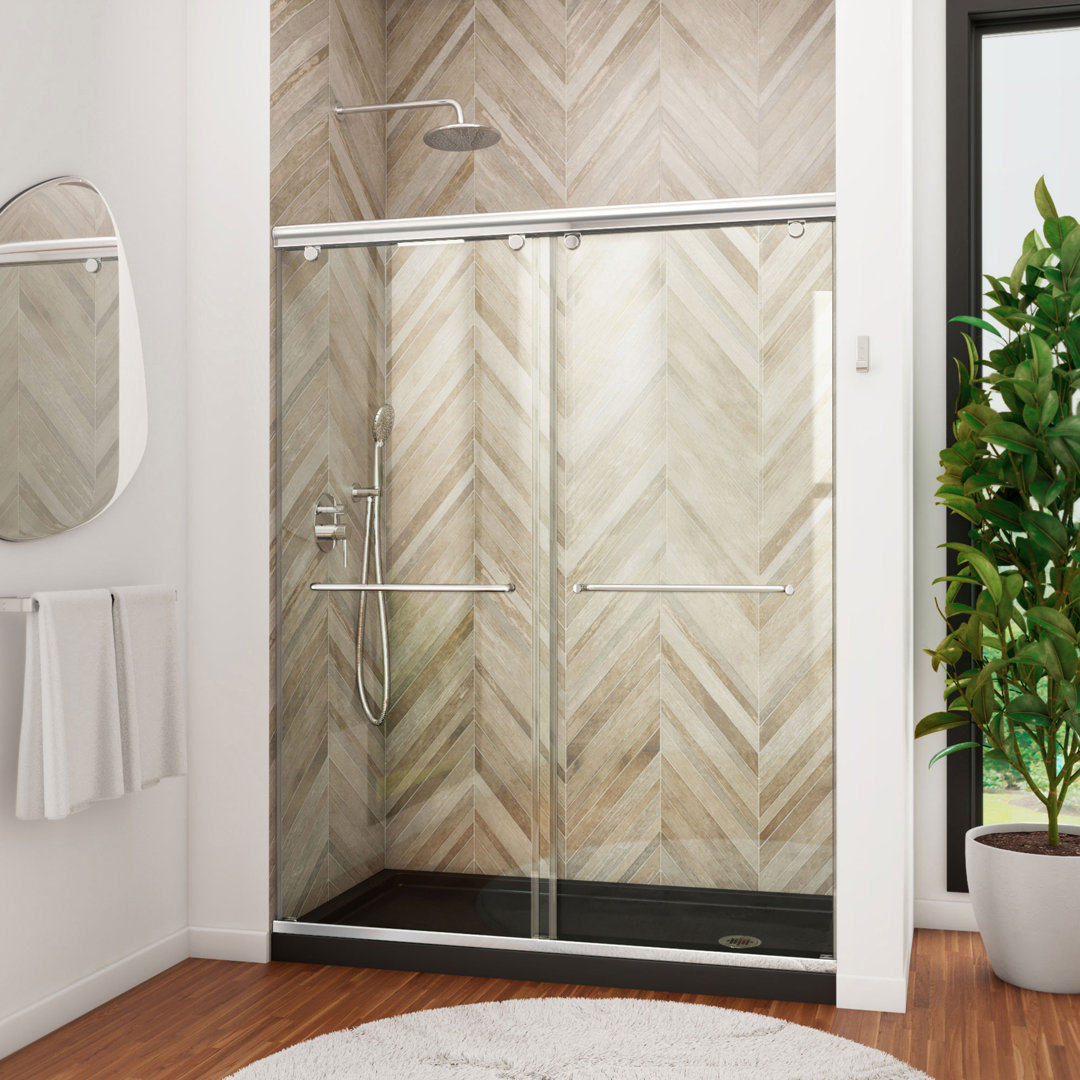 Charisma 60" x 36" x 72" Sliding Frameless Shower Door DreamLine Base