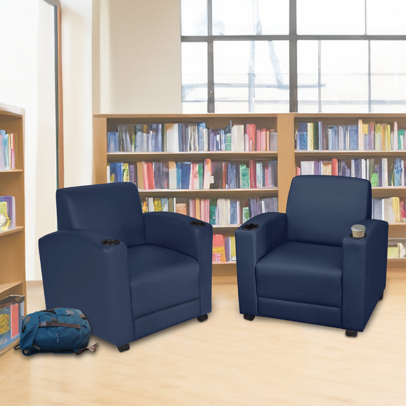 Fauteuil de réception l 31 po Nova, Bleu