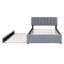 Lit plateforme tapissier avec lit gigogne double Teddy-1292190788-1292190786