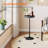 Small Round Side Table, Drink Or Martini Table With Pedestal Base, Accent Coffee Table For Small Spaces In Living Room, Bedroom, Or Sofa Area, Black Finish