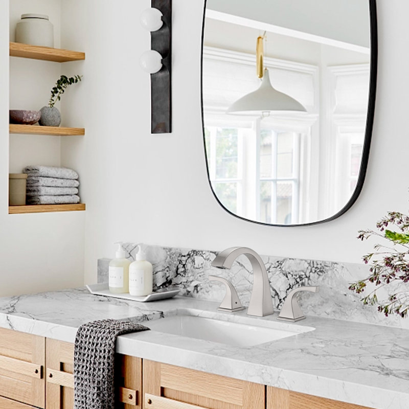 Bathroom Faucet with Drain Assembly, Brushed Nickel