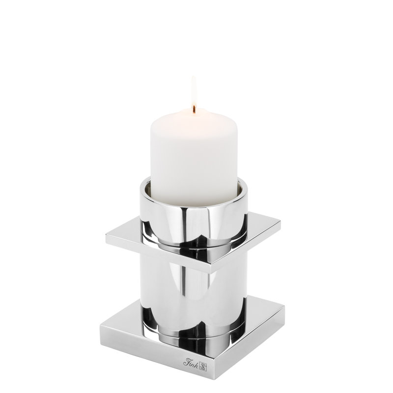 Memphis Stainless Steel Tabletop Votive Holder, 15cm H x 13cm W x 13cm D