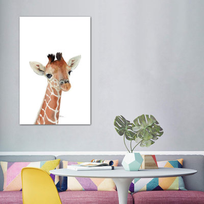 Baby Giraffe - Wrapped Canvas Painting