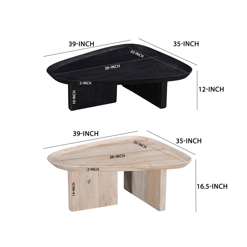 Ensemble de 2 tables gigognes en bois massif Jaghya