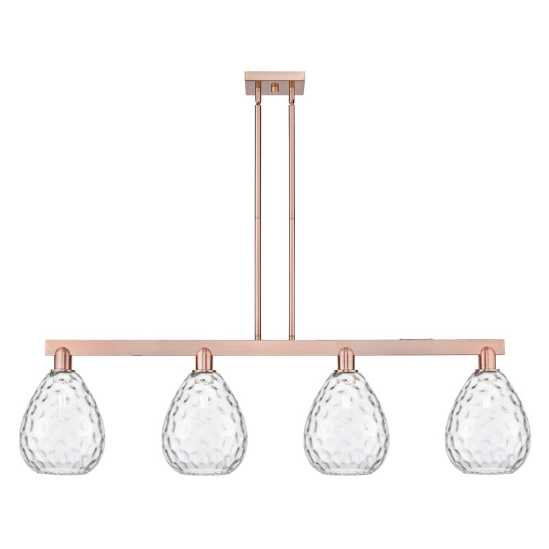 Arcadia - Waverly - Luminaire suspendu pour îlot de jardin 4 lumières, Cuivre antique