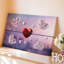 Toile, "Composition romantique" avec un cœur rouge brillant avec un art mural-1714249253